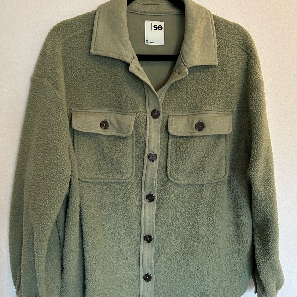Women’s Olive Fleece Shirt